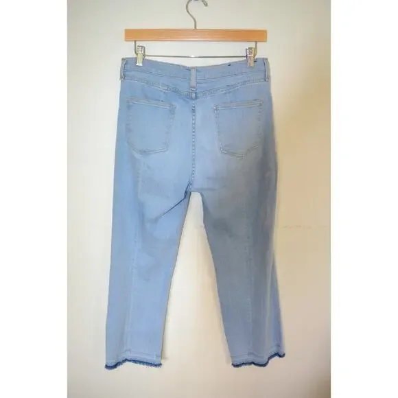 Veronica Beard Jackie Fray Straight Leg Jeans Size 31 - Picture 3 of 7